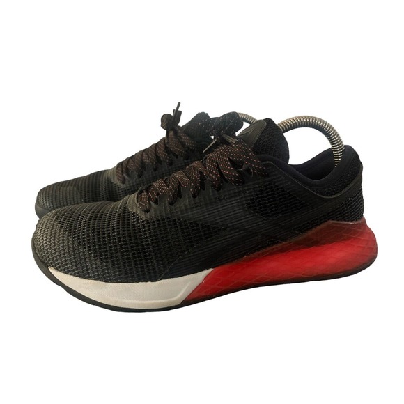Reebok Nano Classics CrossFit Training Sneakers Black Red‎ White Size 6 (1Y3501) - Picture 1 of 8